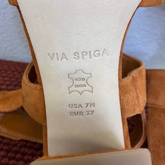 Via Spiga Evelyne Suede Block Heel Sandal NWOT 7 - Picture 10 of 10